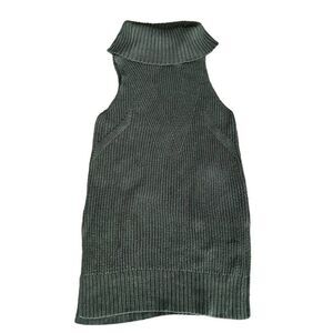 Moth Anthropologie Sweater Vest Turtleneck Wool Blend Large